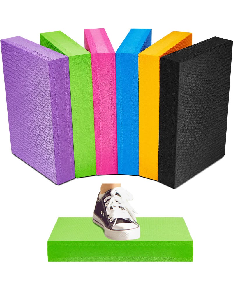 Hanaive 246 Pcs Balance Pad Foam Pad 1181 x 787 x 197 Inch Yoga Mat Non Slip Cushion Exercise Knee Mat for Fitness Stability Stretching Pilates Physical Therapy Core Trainer6 Color6 Pcs - Image 2