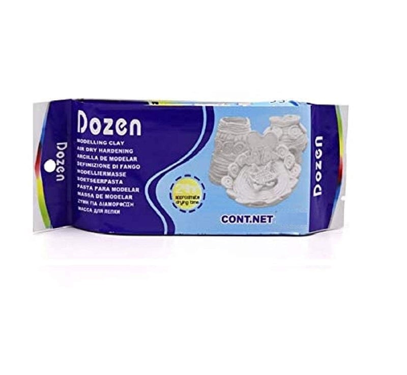 Artnery Dozen Natural AirDry Modeling Clay for AllPurpose Sculpting Hand Modeling Handicraft Making 1 kg White