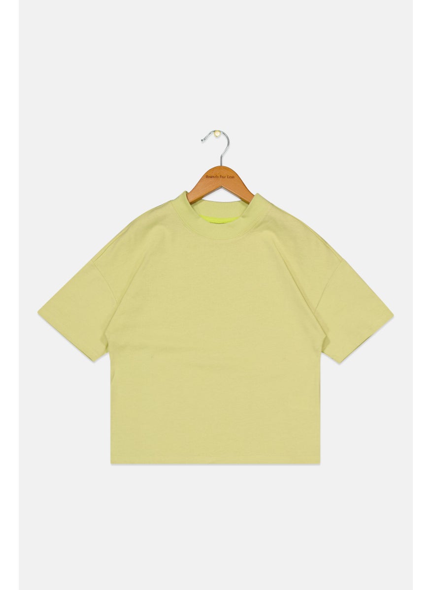Tchibo - Kids Boy Round Neck Short Sleeve T-Shirts, Green - Image 1