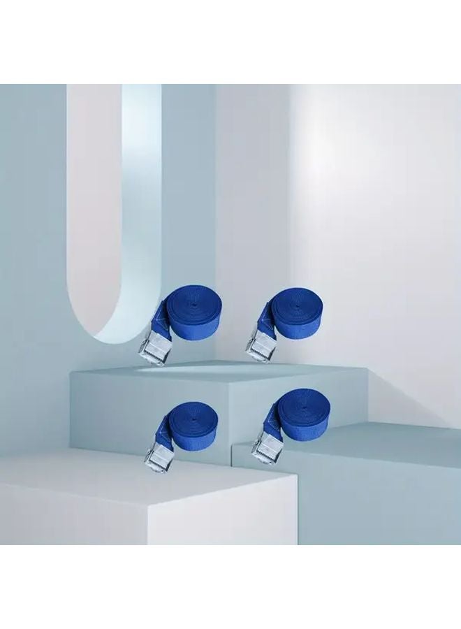 Heavy Duty Quick Release Luggage Straps 2m High Strength Cargo Straps For Travel Roof Rack Motorcycle Car Boat Blue - Image 1