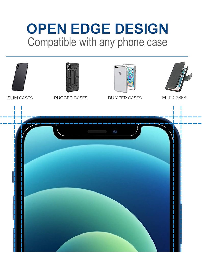 Case Up 1 Pack for Apple iPhone 12 Mini 5.4 Inch Screen Protector 9H Hardness Tempered Glass With Alignment tool for Bubble Free Easy Installation, Full Coverage And Anti Scratch - Image 3