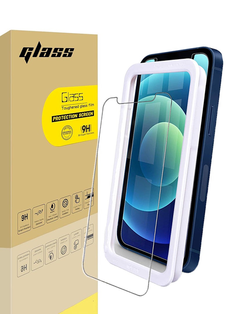 Case Up 1 Pack for Apple iPhone 12 Mini 5.4 Inch Screen Protector 9H Hardness Tempered Glass With Alignment tool for Bubble Free Easy Installation, Full Coverage And Anti Scratch - Image 1
