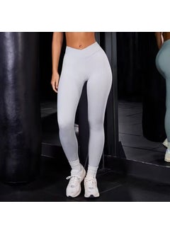 Seamless Sports Yoga Clothing Set Crossbody Shoulder Fitness Long Pants Shorts Women Nylon Material Spring Autumn Summer Winter Grey Cross Trousers