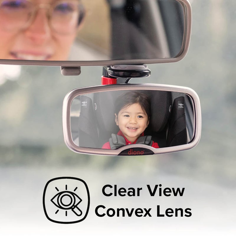 Diono Baby Car Mirror 2 Pack, Includes Safety Car Seat Mirror for Rear Facing Infant & See Me Too Rear View Baby Mirror Both Fully Adjustable with Wide Crystal Clear View, Shatterproof, Crash Tested - Image 3