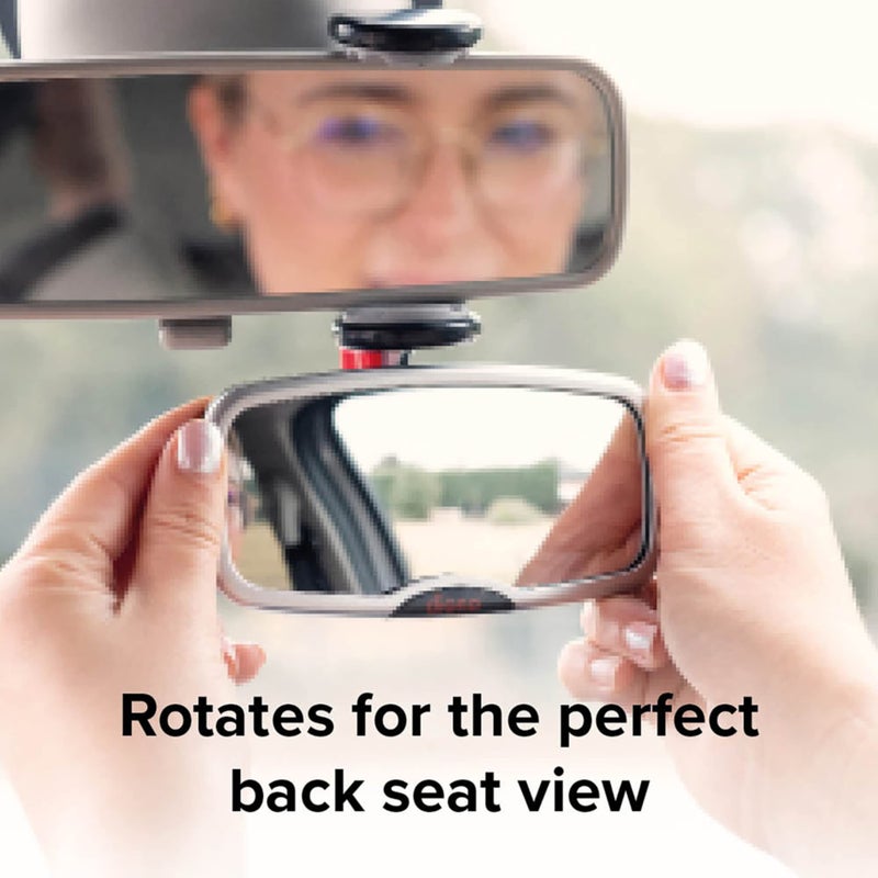 Diono Baby Car Mirror 2 Pack, Includes Safety Car Seat Mirror for Rear Facing Infant & See Me Too Rear View Baby Mirror Both Fully Adjustable with Wide Crystal Clear View, Shatterproof, Crash Tested - Image 5