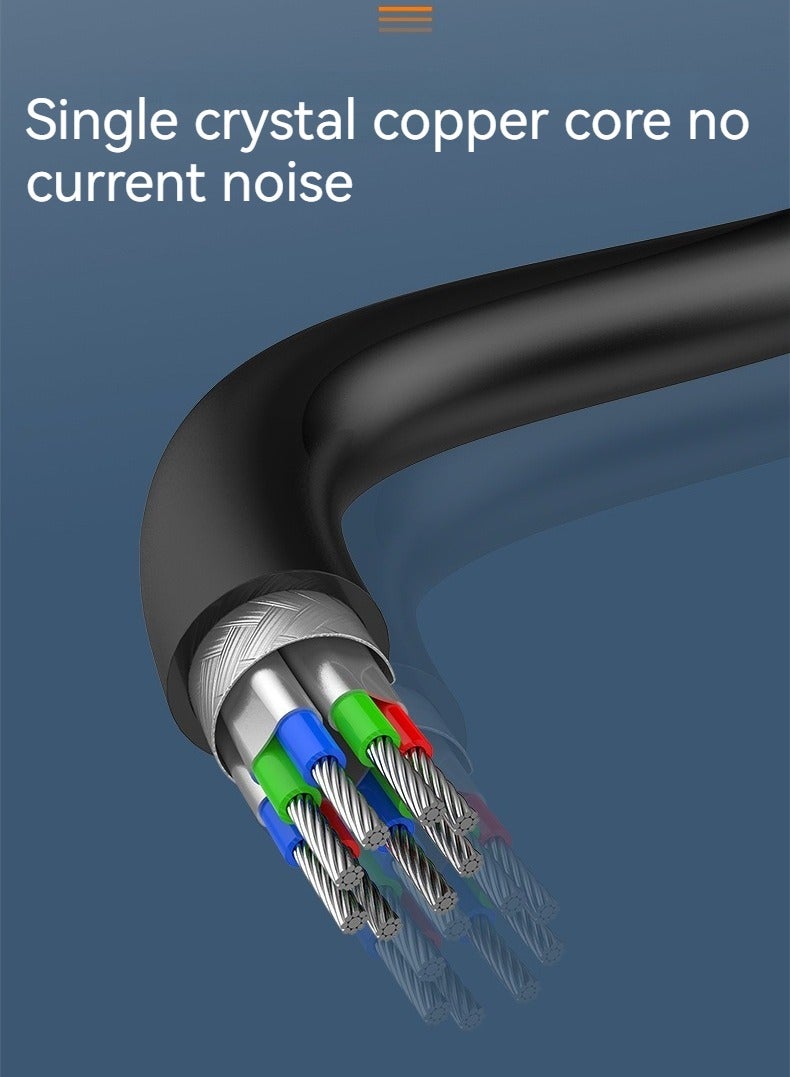 سماعات رأس داخل الأذن ومكبرات صوت مزدوجة ديناميكية ذكية لضبط سماعات الهاتف المحمول (أسود) - Image 4