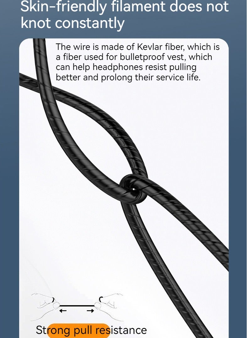 سماعات رأس داخل الأذن ومكبرات صوت مزدوجة ديناميكية ذكية لضبط سماعات الهاتف المحمول (أسود) - Image 3