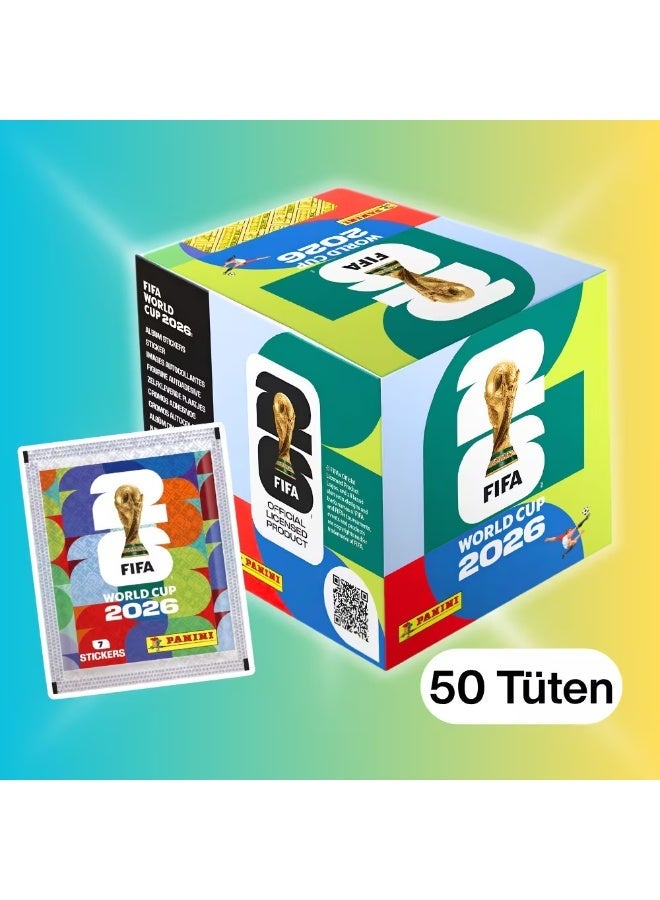 Panini 2026 World Cup Star Stickers - 50 Pack Collectible Cards - Children and Adults Interactive Toy Game Stickers - Image 1