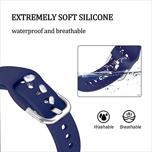 INEFABLE 19mm Smartwatch Strap Metal Buckle Compatible with Noise Colorfit Pro 2/Oxy/Pulse/Beat, Boat Storm Smart Watch & Watches with 19mm Lugs Size (Navy Blue-Pack of 1) - Image 4