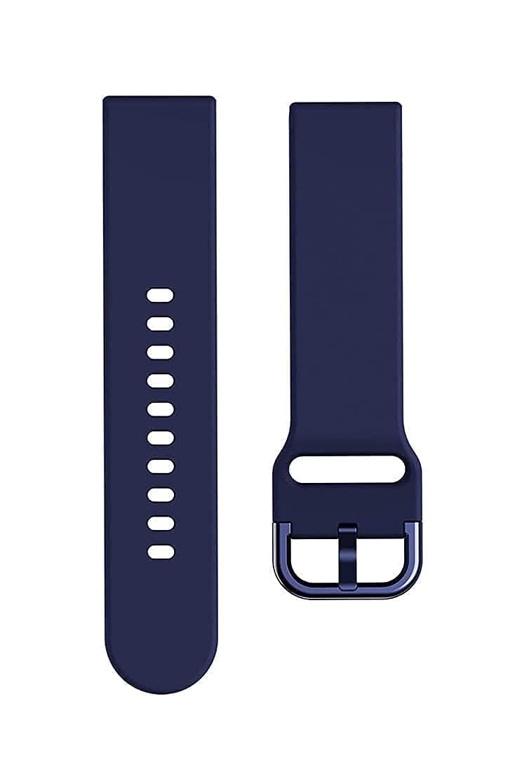 INEFABLE 19mm Smartwatch Strap Metal Buckle Compatible with Noise Colorfit Pro 2/Oxy/Pulse/Beat, Boat Storm Smart Watch & Watches with 19mm Lugs Size (Navy Blue-Pack of 1) - Image 2