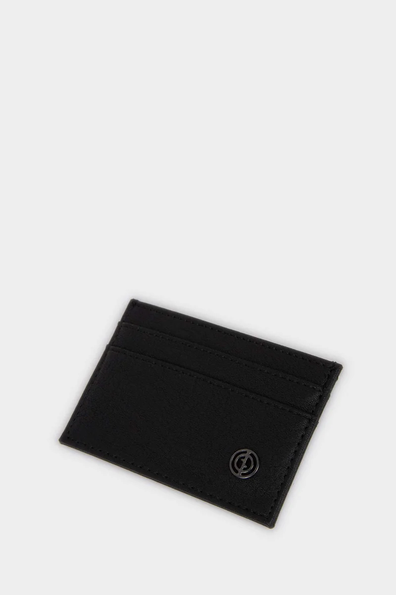 Defacto Man Faux Leather Business Card Wallet