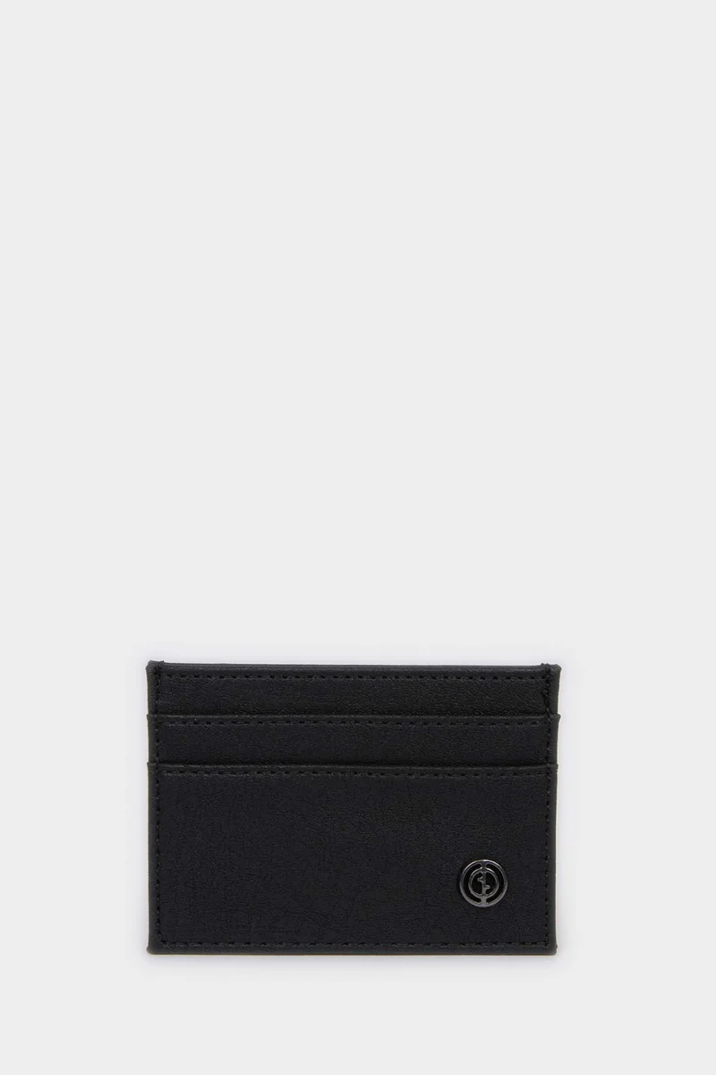 Defacto Man Faux Leather Business Card Wallet