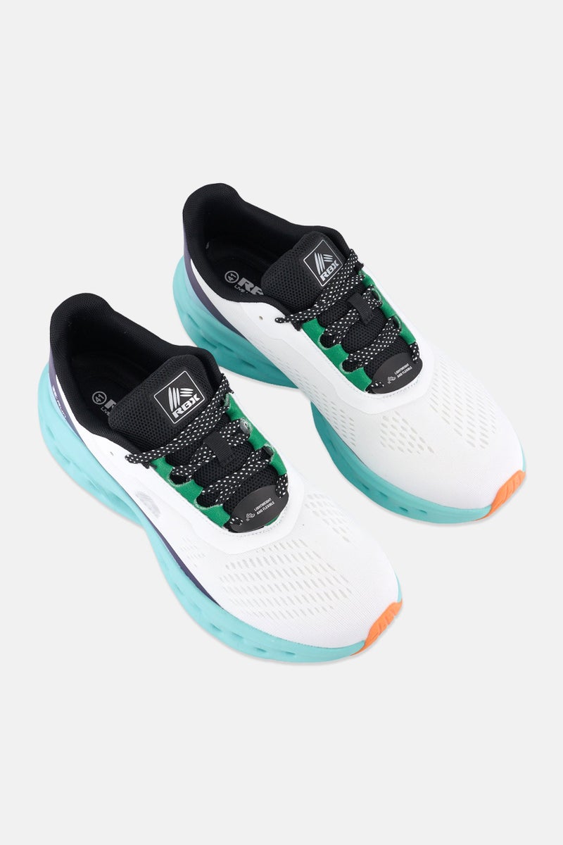 RBX أحذية جري رجالية مزودة بأربطة، بيضاء - Image 4