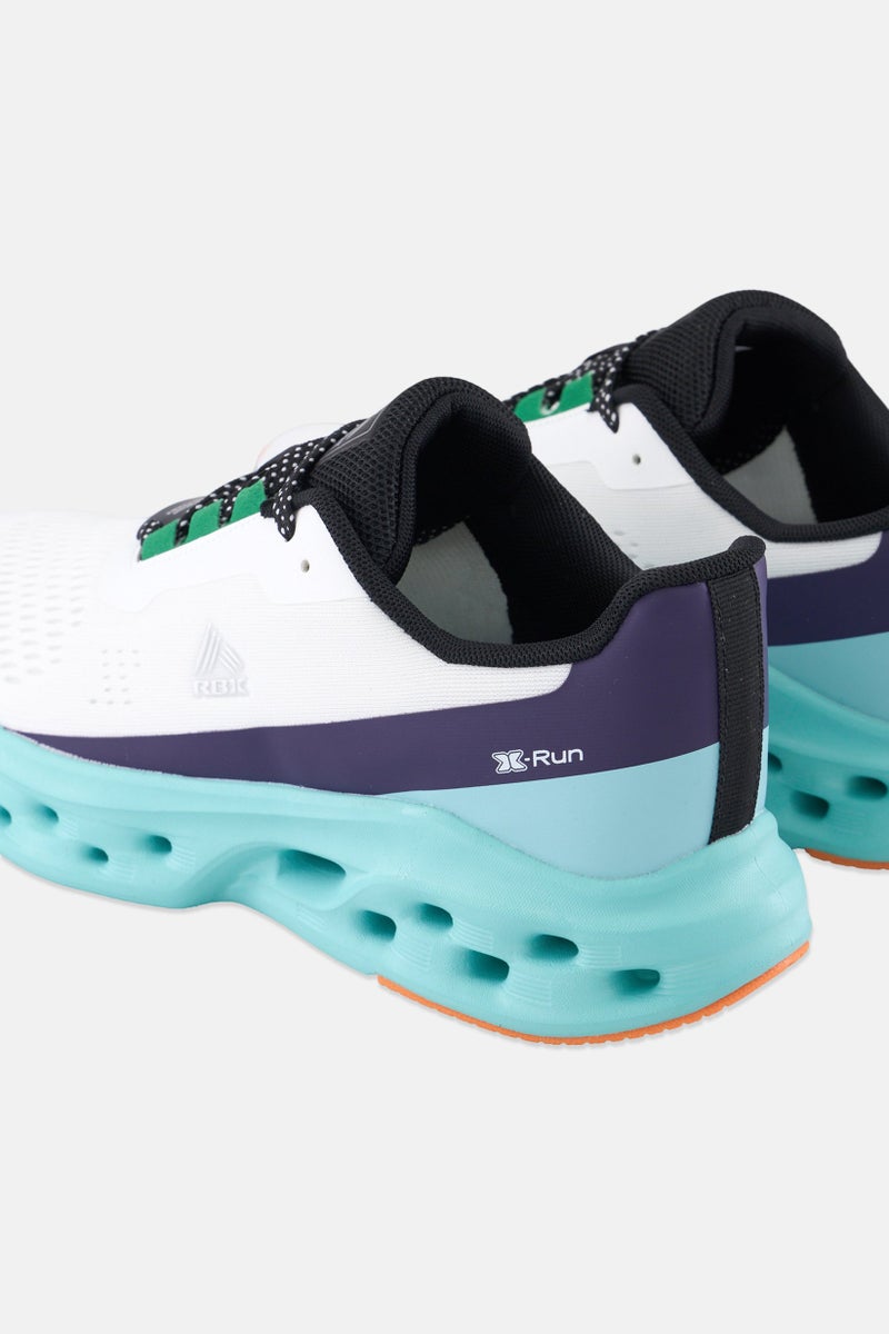 RBX أحذية جري رجالية مزودة بأربطة، بيضاء - Image 2