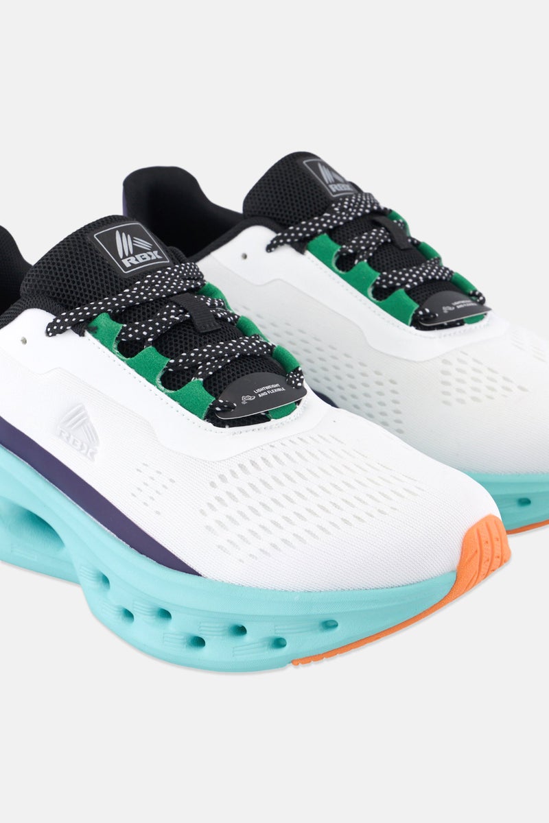 RBX أحذية جري رجالية مزودة بأربطة، بيضاء - Image 3