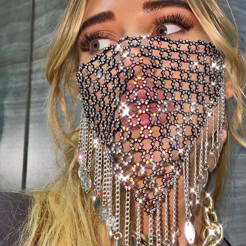 Rhinestone Crystal Tassel Tassel Chain Halloween Tassel - Image 3