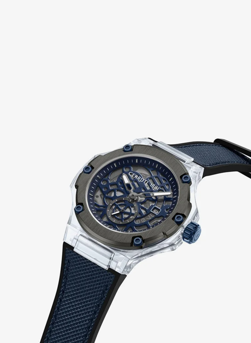 CERRUTI 1881 Lucardo 52mm Multifunction Men's Watch with Fabric-Nylon Strap