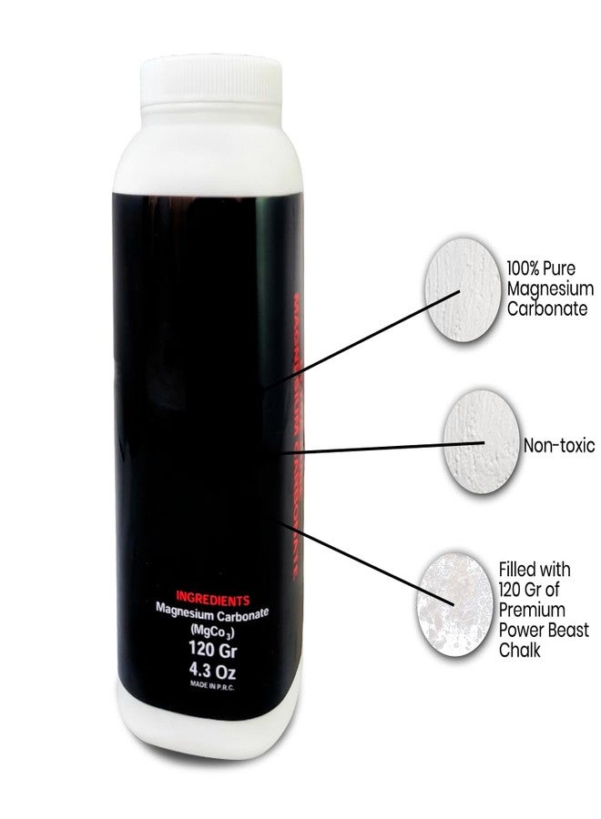 POWER BEAST Bottle with Chalk Powder, Climbing Chalk, Magnesium Chalk, Boulder Chalk, Climbing Chalk, Bouldering, Climbing, Fitness, Crossfit, Gym, Gymnastics, Calisthenics, Weightlifting, Pole Dance - Image 2