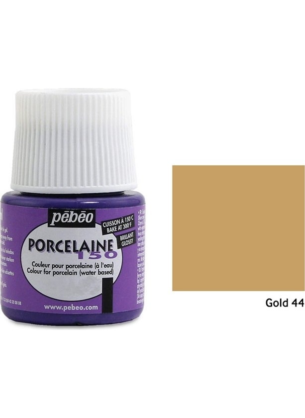 Pebeo Porcelaine 150 Porcelain Paint 45Ml - Gold 44 