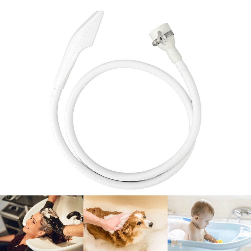 Handheld Shower Head: Plastic Metal Construction - Easy Install & Adjustable Nozzle Sink Faucet Sprayer for Barber Shops, Bathrooms, Kitchens, Pet Bathing, Baby Bathing - Image 3