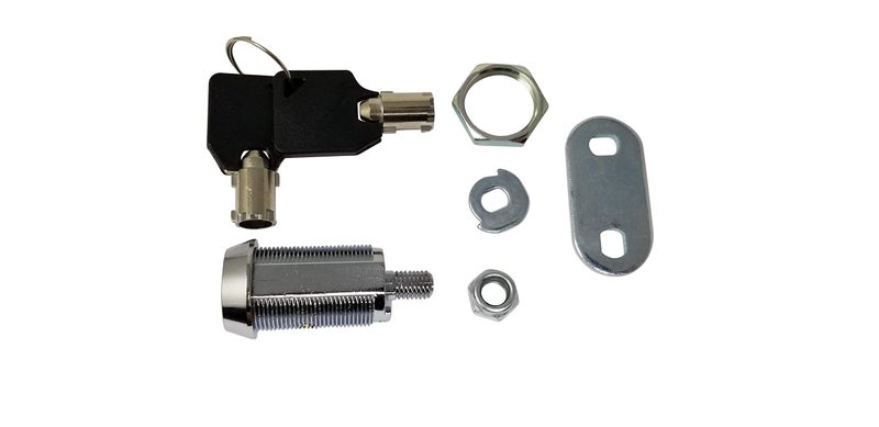 Admiral Locks Tubular Cam Lock, Keyed Alike Removable Key RV Compartment Storage Lock Cabinet Locks (Chrome Pack of 1, 1-1/8 Inch 90°) - Image 3