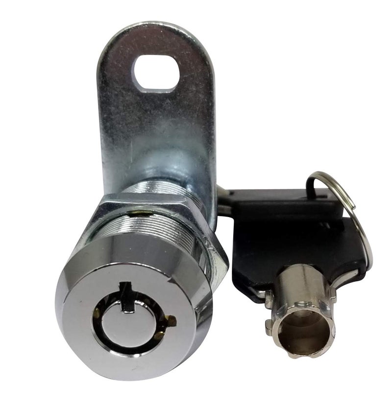 Admiral Locks Tubular Cam Lock, Keyed Alike Removable Key RV Compartment Storage Lock Cabinet Locks (Chrome Pack of 1, 1-1/8 Inch 90°) - Image 5