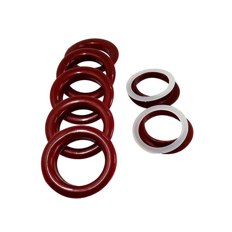 VANSH FASHION VANSH FASHION Plastic Curtain Eyelet Rings with Lock for Windows CurtainsDoor CurtainsPack of 100 Maroon - Image 2