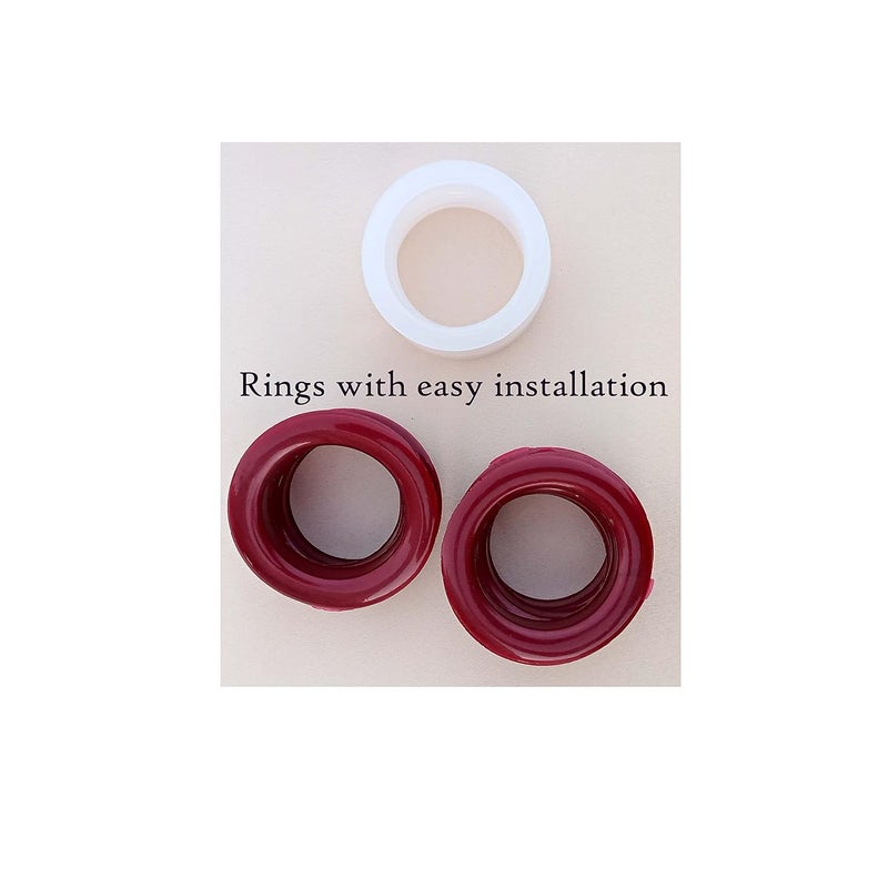 VANSH FASHION VANSH FASHION Plastic Curtain Eyelet Rings with Lock for Windows CurtainsDoor CurtainsPack of 100 Maroon - Image 4