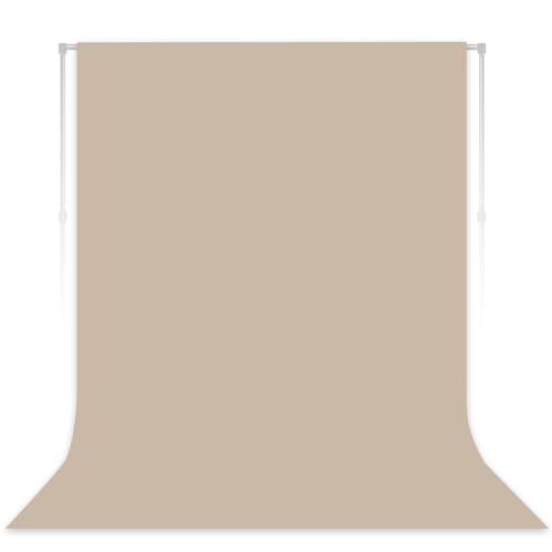 LYLYCTY Beige Backdrop for Photoshoot, Professional Photo Backdrop Background Curtain for Product Photography,Portraits, Wedding,Party,Live Streaming Video Recording 10X10 FT - Image 1