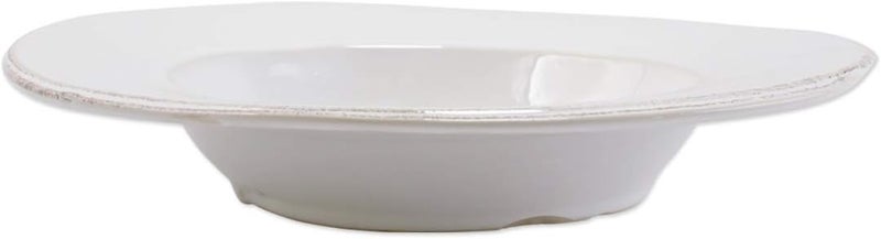 Vietri Vietri Lastra White Rimmed Pasta Bowl Soup Salad Spaghetti Server 1025 Stoneware Dish  - Image 3