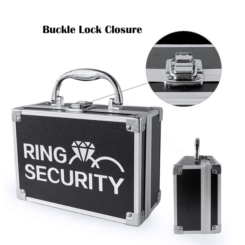 COSLANLEE Ring Bearer Security Briefcase with Holder Pad, Wedding Security Case Buckle Portable Ring Box for Proposal Ceremony, Special Agent Guard Protector for Boys to Carry - Image 3