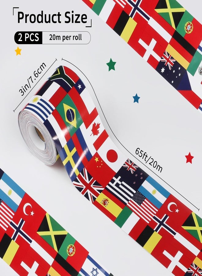 Motroce International Flags Bulletin Boards, Diversity Country Flag Around The World Multicultural Decorations for Bulletin Board, Cork Board, Party, Classroom Decor - Image 2