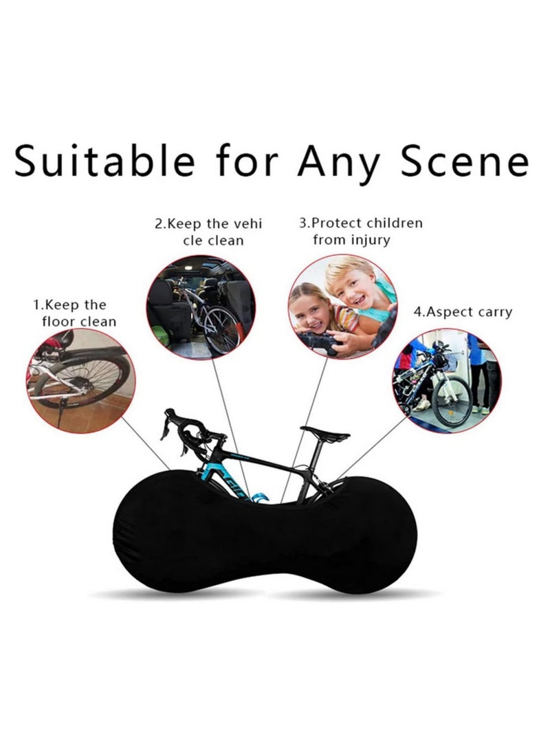 "غطاء عجلة دراجة واحد - للاستخدام الداخلي والخارجي، مقاوم للغبار والخدوش، قابل للغسل، مرن عاليًا، غطاء عجلة دراجة لتغطية الإطارات، مناسب للدراجات الجبلية والطرق الوعرة (MTB)." - Image 3