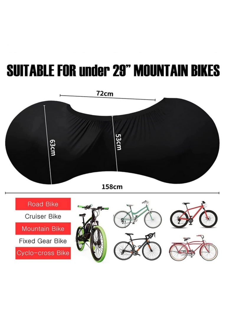 "غطاء عجلة دراجة واحد - للاستخدام الداخلي والخارجي، مقاوم للغبار والخدوش، قابل للغسل، مرن عاليًا، غطاء عجلة دراجة لتغطية الإطارات، مناسب للدراجات الجبلية والطرق الوعرة (MTB)." - Image 4