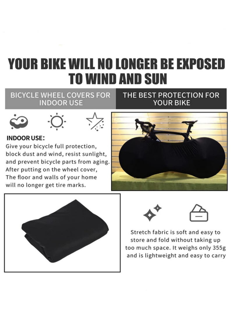 "غطاء عجلة دراجة واحد - للاستخدام الداخلي والخارجي، مقاوم للغبار والخدوش، قابل للغسل، مرن عاليًا، غطاء عجلة دراجة لتغطية الإطارات، مناسب للدراجات الجبلية والطرق الوعرة (MTB)." - Image 5