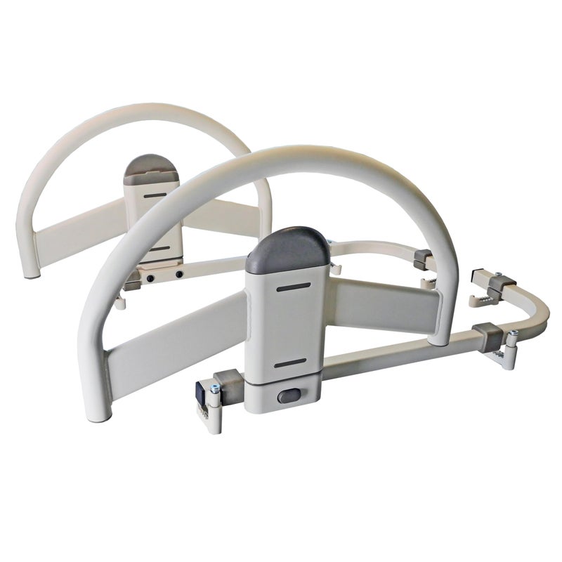 Stander EZ Click Bed Handle Hospital Beds Rail Safety Assist Medical Railing for Seniors Long Term Care for Elderly Set of 2 ASTM Safety Approved Bedrail