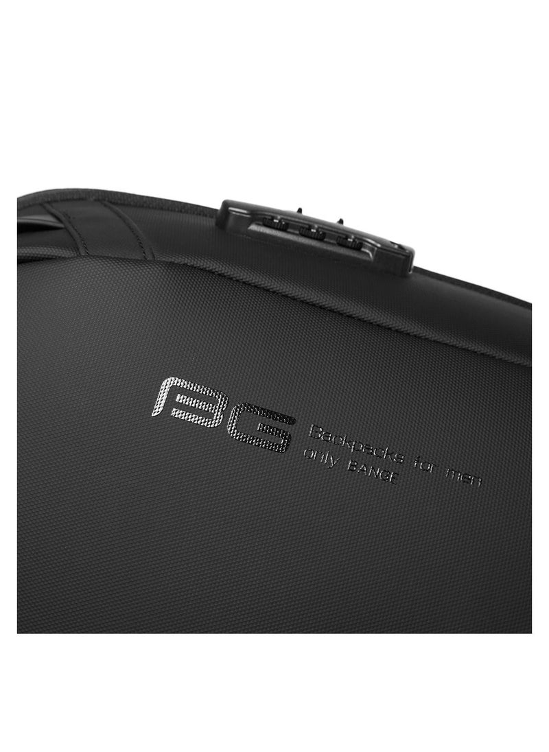 BANGE - BANGE Waterproof Anti-Theft Unisex Travel Laptop Backpack with USB Charging and Password Number Lock - Image 1