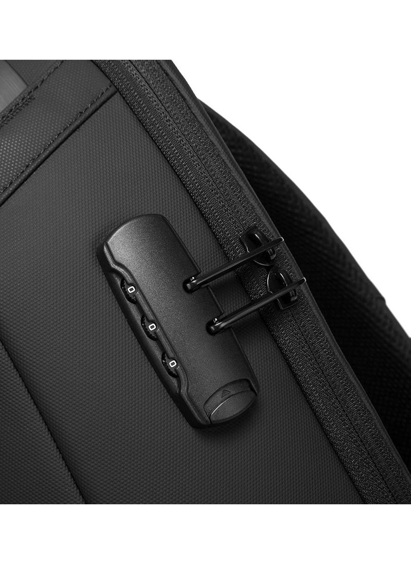 BANGE - BANGE Waterproof Anti-Theft Unisex Travel Laptop Backpack with USB Charging and Password Number Lock - Image 1