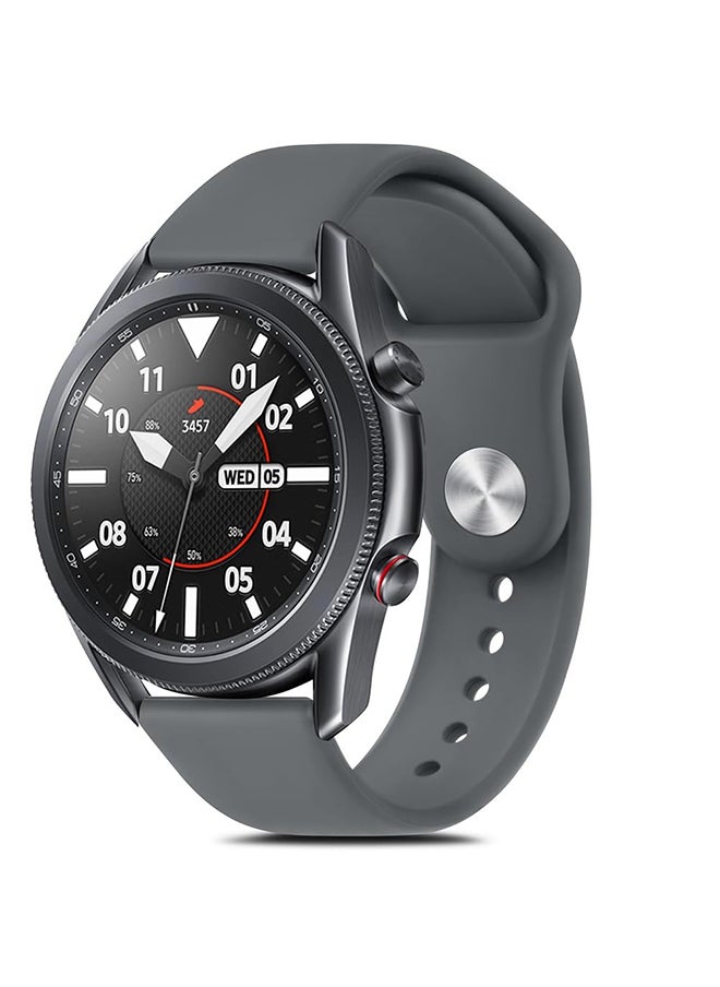 O Ozone Silicone Bands For Samsung Galaxy Watch 3 45mm Galaxy Watch 46mm, 22mm Quick Release Soft Silicone Replacement Watch Strap for Women Men- Cloud Grey  - Image 1