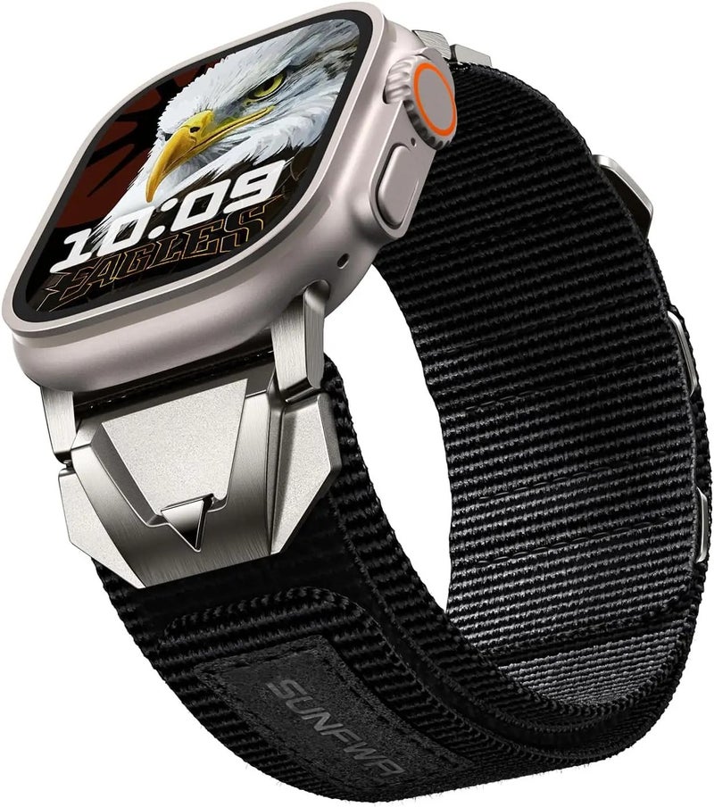 Bluejw Nylon Sport Loop Watch Band for iWatch Ultra 2 Series 9/8/7/6/5/4/3/2/1/SE - Replaceable Watch Strap for Apple Watch - Image 1