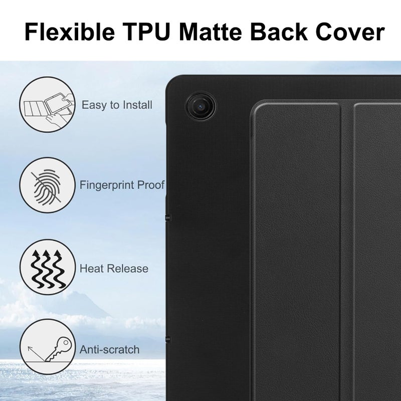Fhyeugfy Case for T-Mobile REVVL Tab 2 5G,Protective Case with [1 Pack] Tempered Glass Screen Protector, [PU Leather] [Protective Ultra Thin][Stand Function] [Anti Scratch]-Black - Image 5