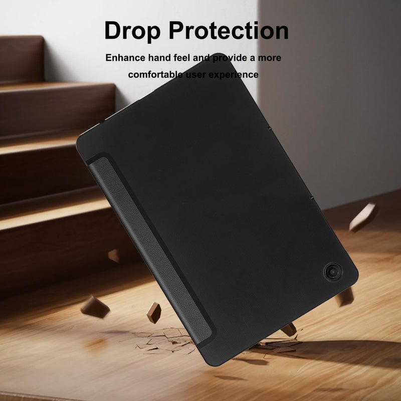 Fhyeugfy Case for T-Mobile REVVL Tab 2 5G,Protective Case with [1 Pack] Tempered Glass Screen Protector, [PU Leather] [Protective Ultra Thin][Stand Function] [Anti Scratch]-Black - Image 4
