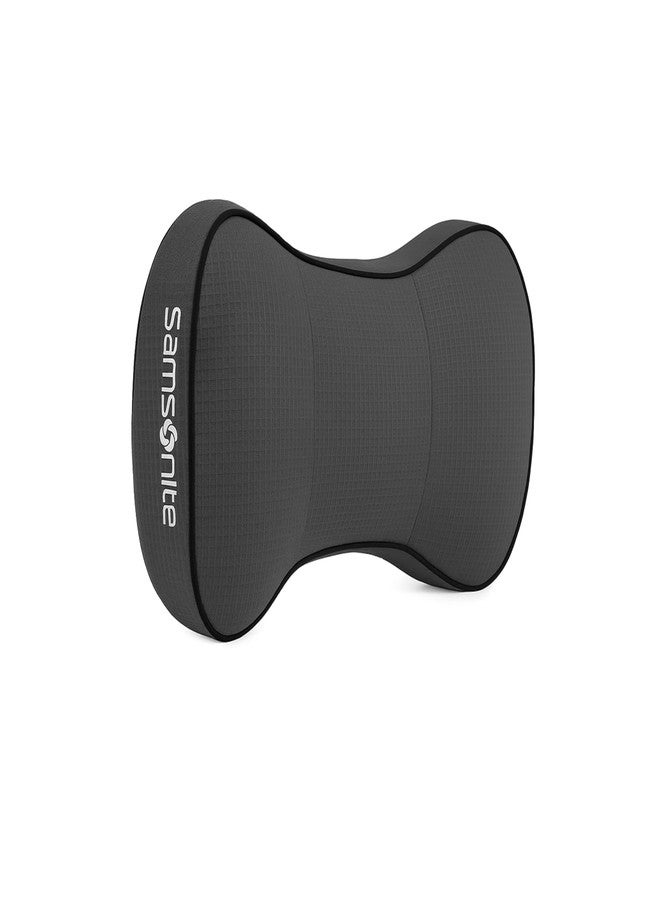 Samsonite Car Neck Pillow - Soft Gel Memory Foam Headrest Cushion for Driving, Ergonomic Design with Adjustable Strap, Breathable & Removable Cover, Provides Neck Pain Relief, Black. - Image 1