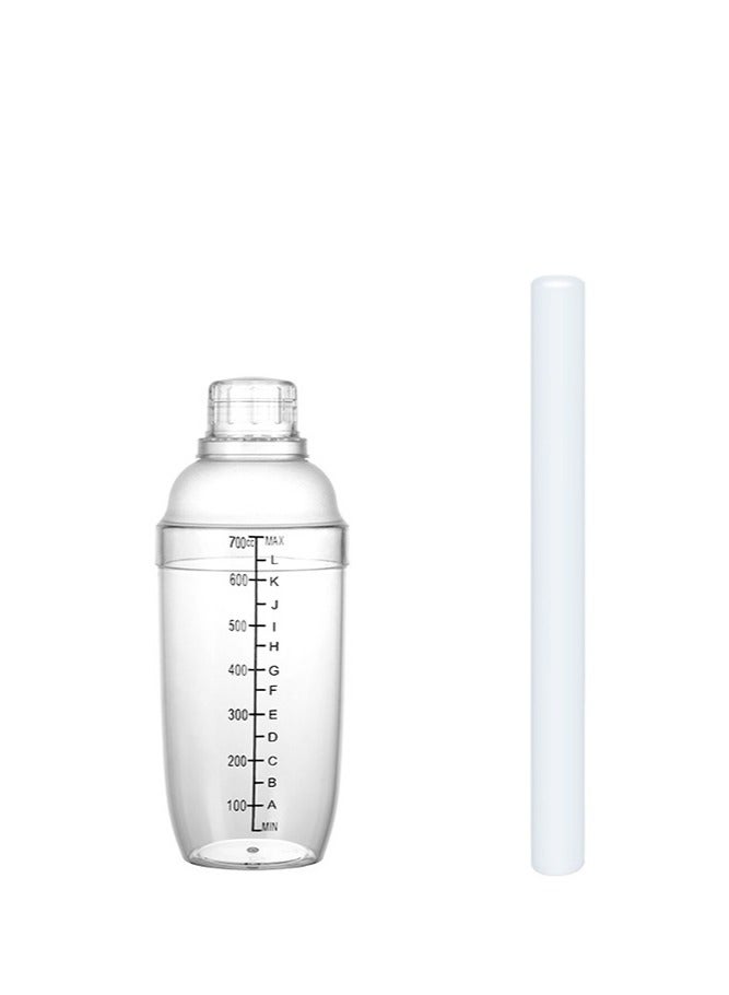HOMESTAR Coffee Transparent Shaker 700ML with Built In Strainer Drink Mixer Scale Thickened Hand Cup Professional Mixing Tool  - Image 3