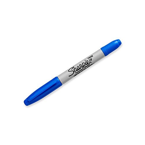 Sharpie Twin Tip Permanent Markers Fine and Ultra Fine Blue 12 Count - Image 3