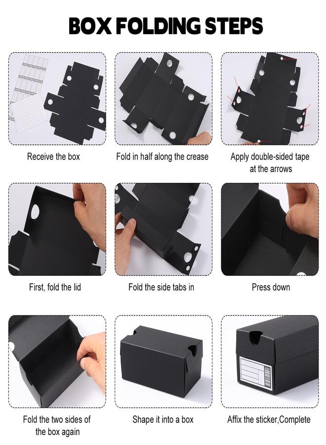 Foxtell 36 Pack Mini Sneaker Boxes for Party Favors 4.7 x 2.5 x 2 Inch Mini Shoe Gifts Boxes for Candies Cookies Snacks Sports Small Gift Case with Label for Wedding , Holiday, Birthday Party Favor (Black - Image 3