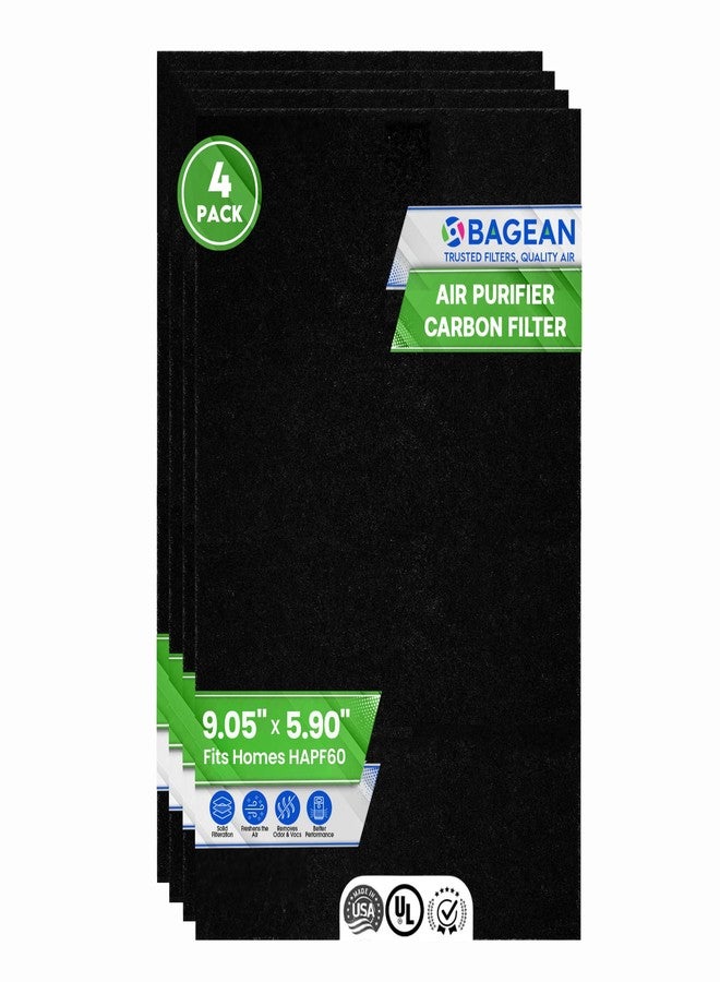 Bagean Activated Carbon Prefilter 9.05” x 5.90” Compatible with Holmes HAPF60 Carbon Filter Replacement - Fits HAPF600 Holmes Air Purifier Filters - Air Filter Removes Odors & Freshen the Air (4) - Image 1