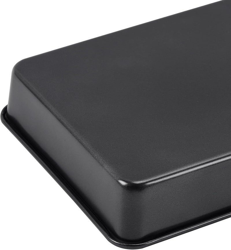 CAMOFOXIN Nonstick Roasting Pan, Deep Baking Pan Set, Large Cake Pan Sets for Oven, 3-Piece Brownie Pan （Black） - Image 4