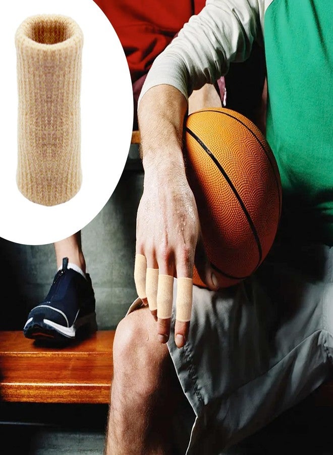 LAPOHI 30 PCS Finger Sleeves with 1 Storage Bag, Sports Finger Protectors Thumb Splint Brace Support, Elastic Finger Tape for Relieving Pain Arthritis Trigger Finger Basketball - Image 2