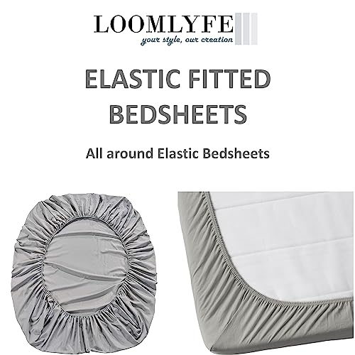LOOMLYFE 300 TC Cotton Feel Glace Cotton Elastic Fitted Printed King Size Double Bed Bedsheet with 2 Pillow Covers Fits Upto 8 inches Mattress, Size- 72X78 Inches, NavyJaipuri - Image 5